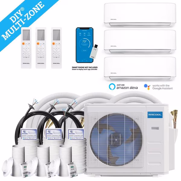 Diy 4th Gen Multi Zone 3 Zone Condenser 27K BTU W/16ft line set PR